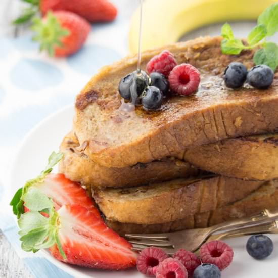 French Toast without Milk and Eggs