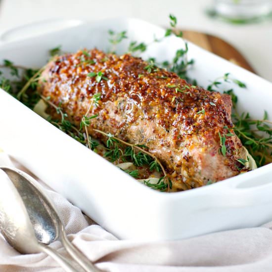 Honey Dijon Roasted Pork Tenderloin