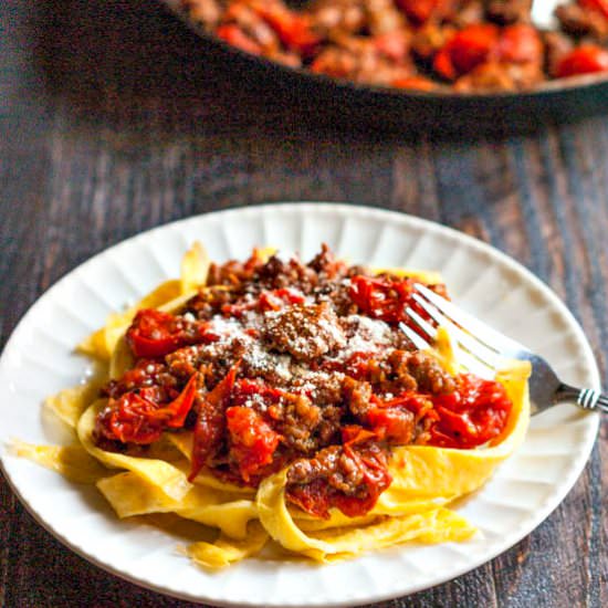 Low Carb Sausage & Egg Noodles