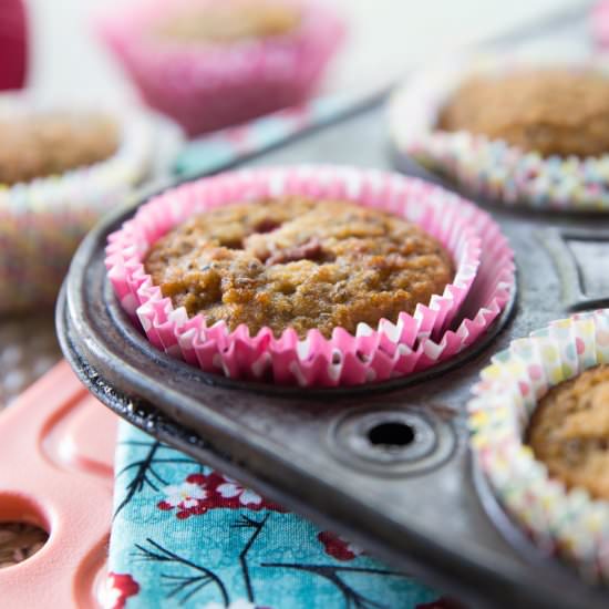 Coconut Strawberry Chia Muffins