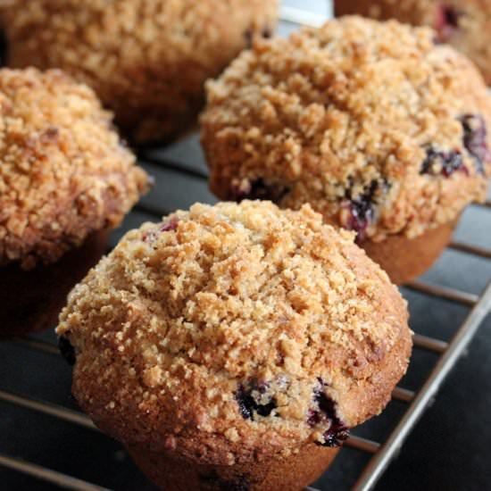 Whole-Wheat Blueberry Muffins