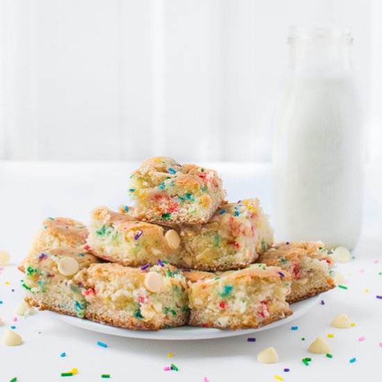 Cake Batter Blondies