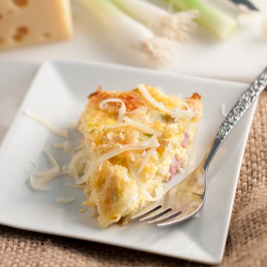 Ham, Egg and Cheese Casserole