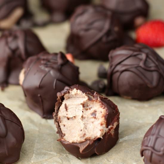 Strawberry Cashew Truffles