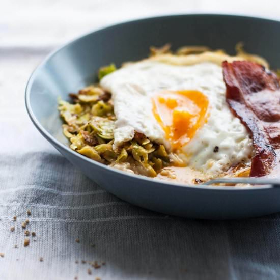 Savoury Porridge & Brussels Sprouts