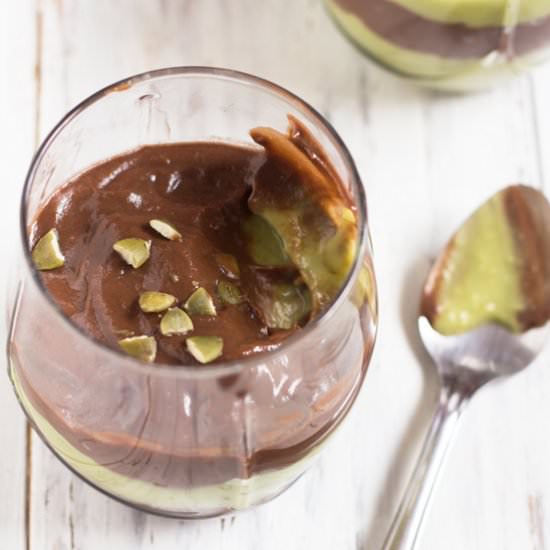 Mint Chocolate Avocado Pudding