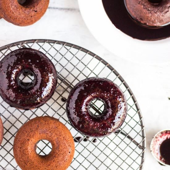 Baked Berry Spelt Doughnuts