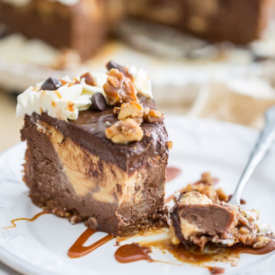 Chocolate Salted Caramel Cheesecake