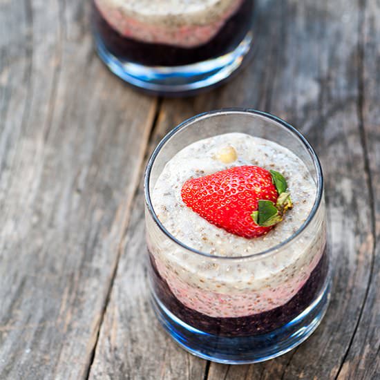 Chia Seeds Pudding in Layers