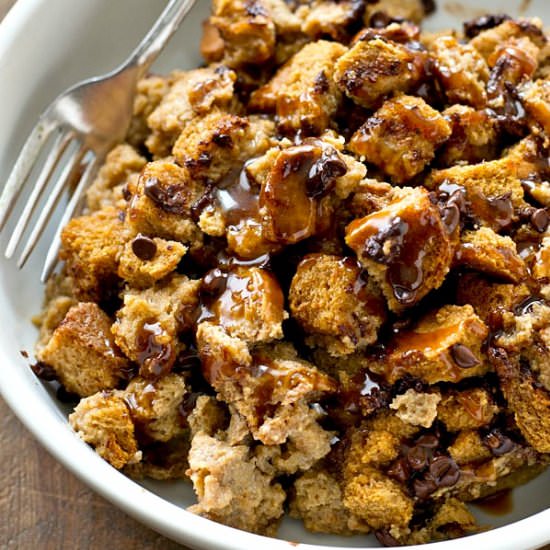 Caramel Mocha Bread Pudding
