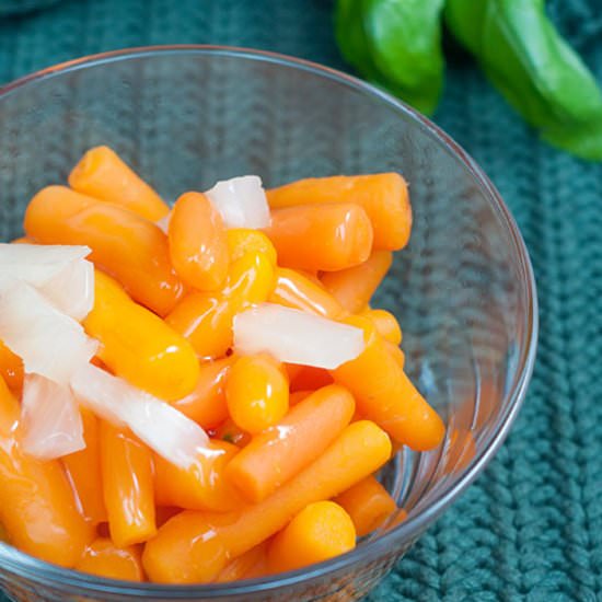 Steamed Carrots with Pineapple Sauce