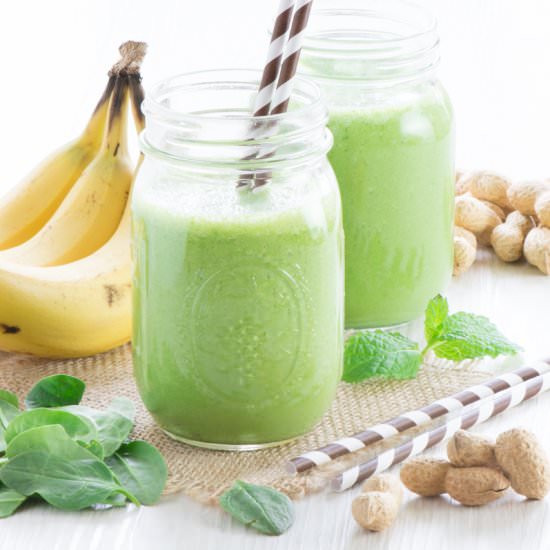 Peanut Butter & Mint Green Smoothie