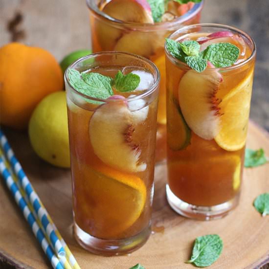 Peach and Citrus Iced Tea