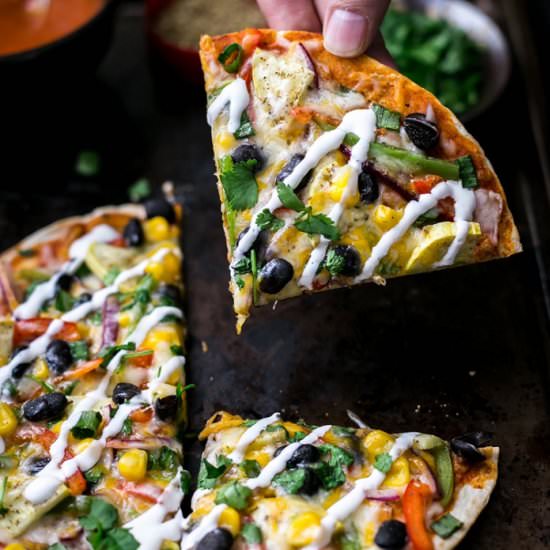 Tortilla Enchilada Pizza