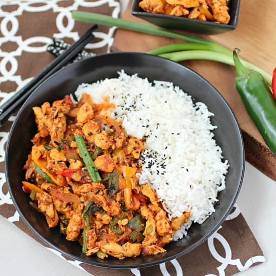 Korean Chicken Stir Fry