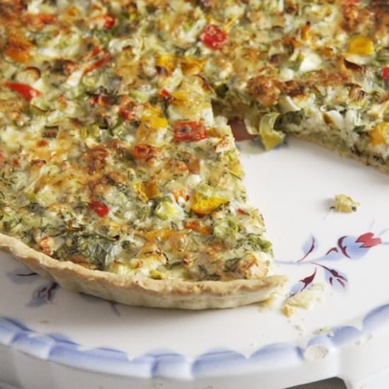 Green Onion and Cheese Quiche