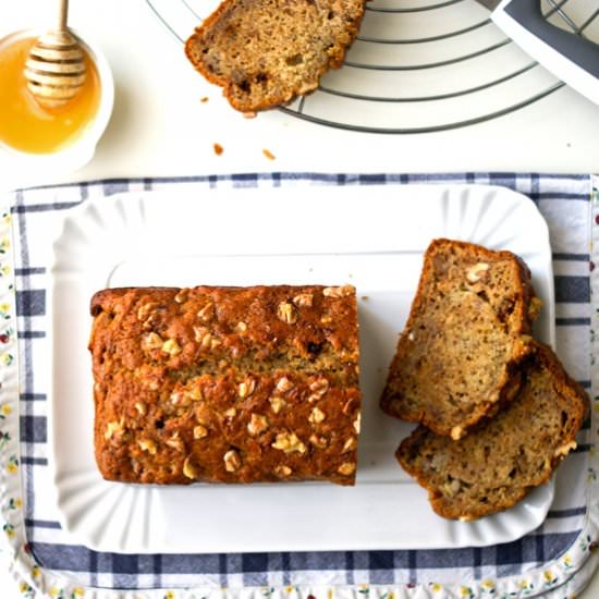 Spelt and Honey Banana Bread