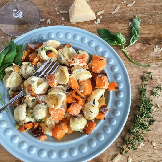 Roasted Squash & Goat Cheese Pasta