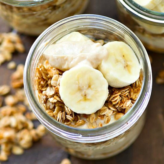 Banana Cream Pie Granola Parfaits