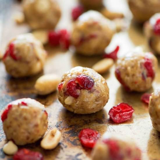 Cranberry White Chocolate Energy Bites