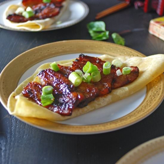 Spicy Korean Pork Belly Tacos