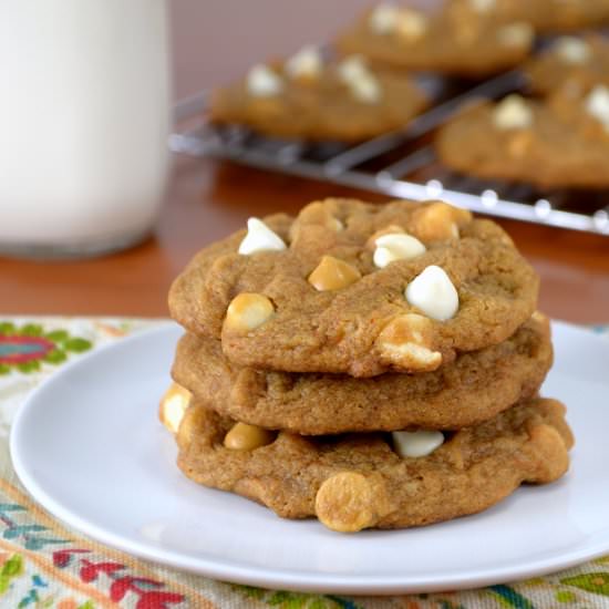 Butterscotch White Chocolate Chip Pudding Cookies
