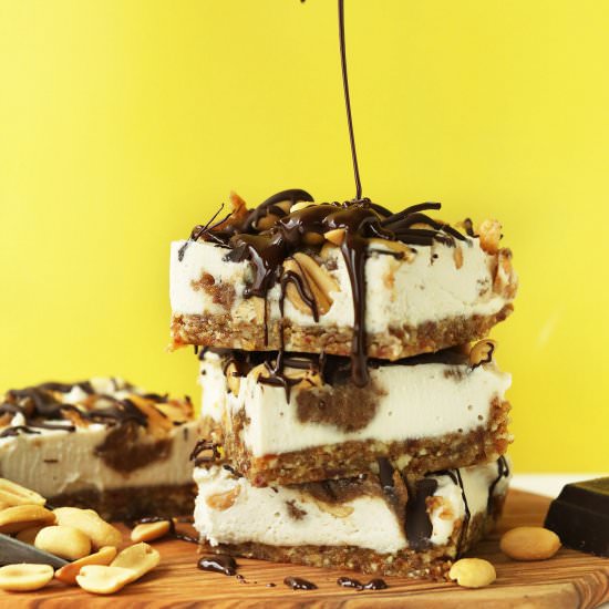Vegan Snickers Cheesecake