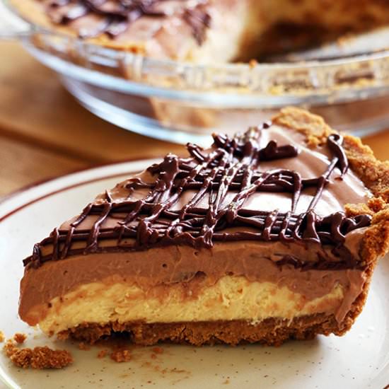 PB Nutella Double Decker Pie