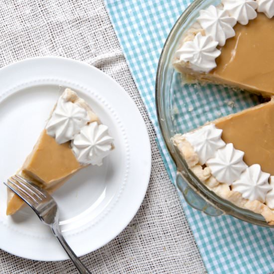 Butterscotch Pie w/ Whipped Cream