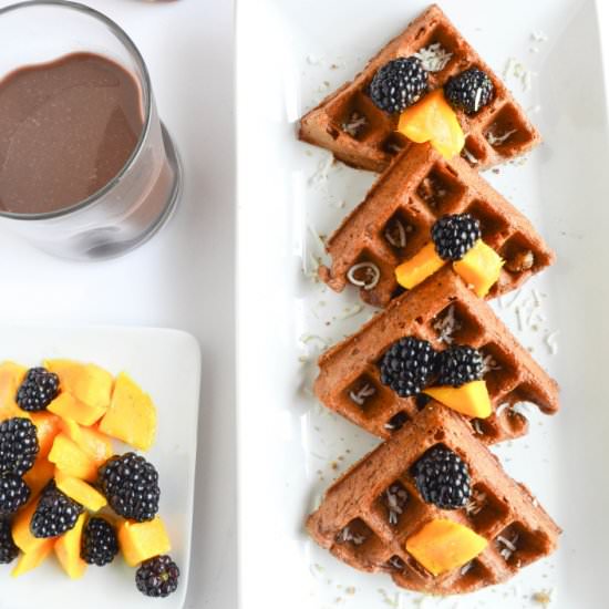 Whole Grain Chocolate Waffles