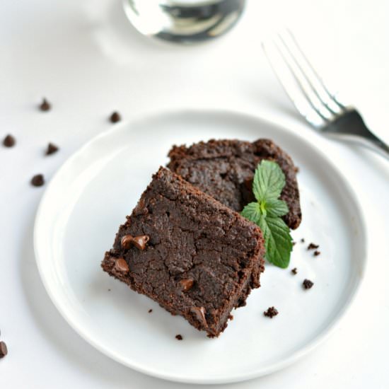 Flourless Mint Chocolate Brownies