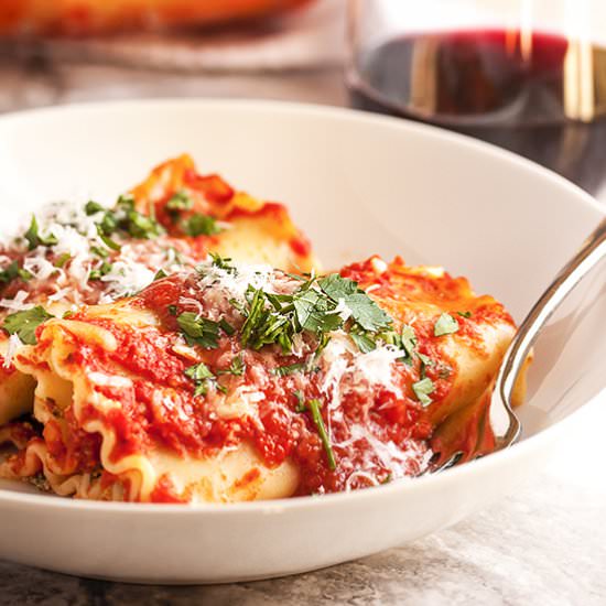 Easy Spinach Manicotti
