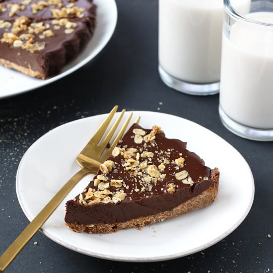 Dark Chocolate Espresso Tart (df+v)