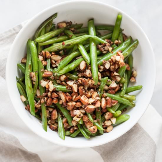 Green Beans with Almonds & Shallots