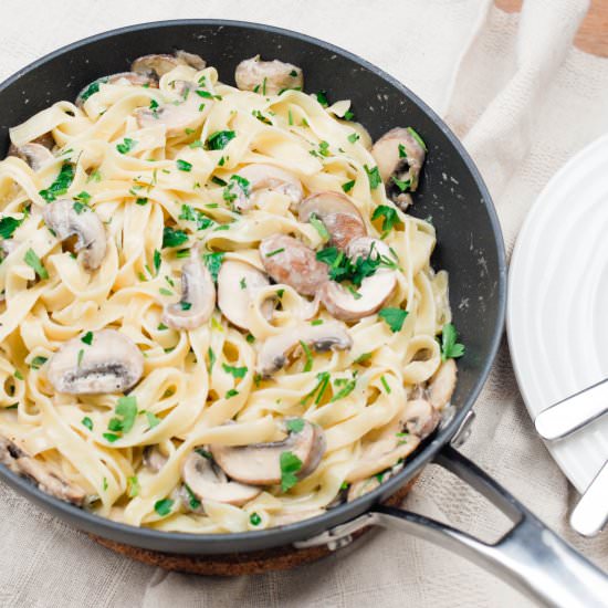 Creamy Mushroom Tagliatelle