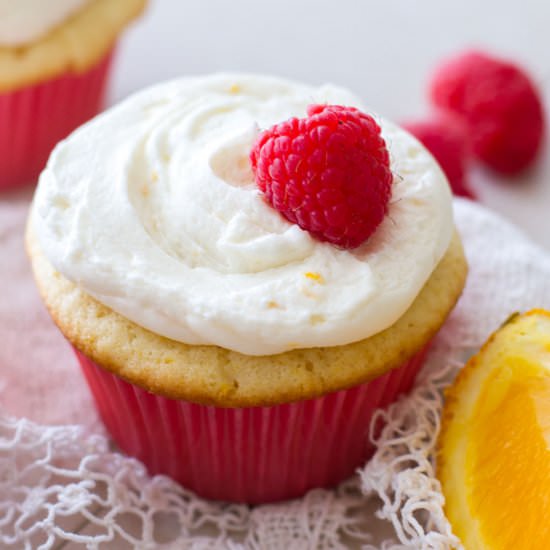 Raspberry Orange Cupcakes