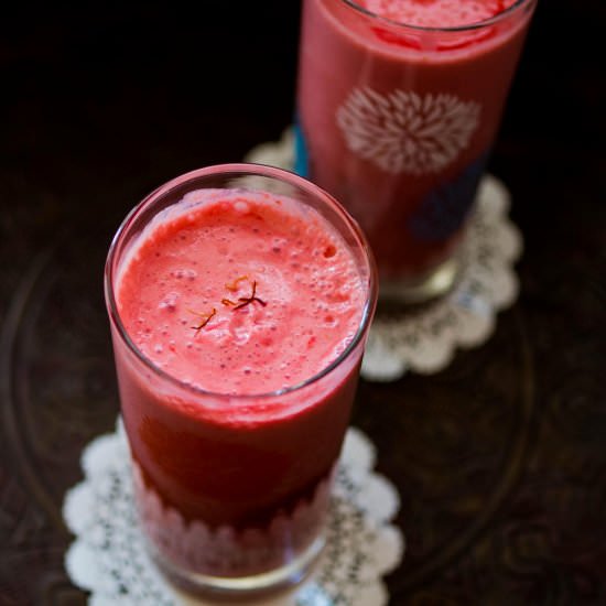Rose Lassi with Chia Seeds