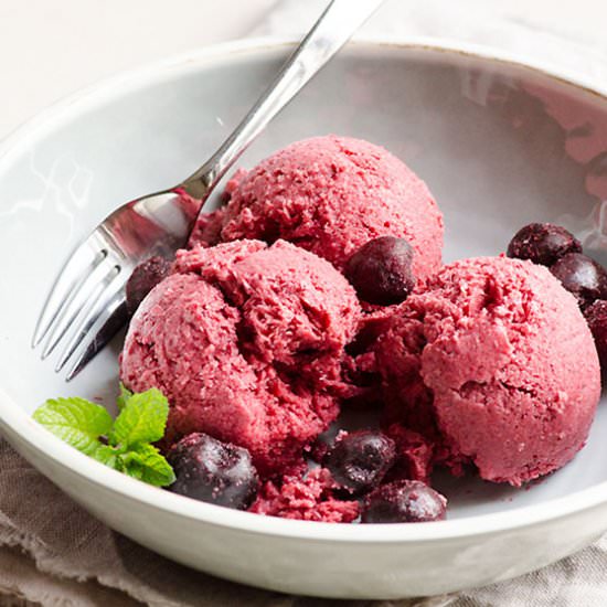 Dairy Free Ice Cream with Berries