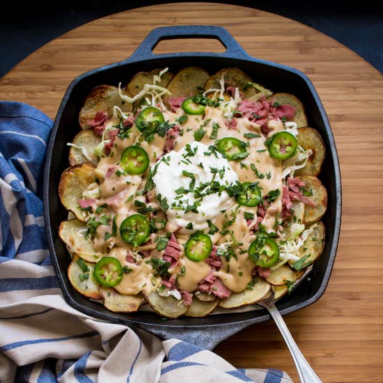 Irish Nachos with Beer Cheese