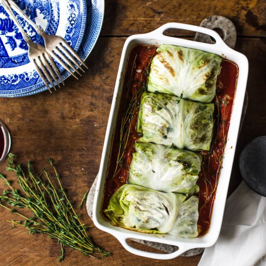 Stuffed Cabbage with Quinoa