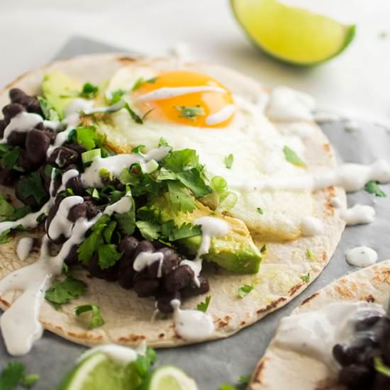 Black Bean Breakfast Tacos