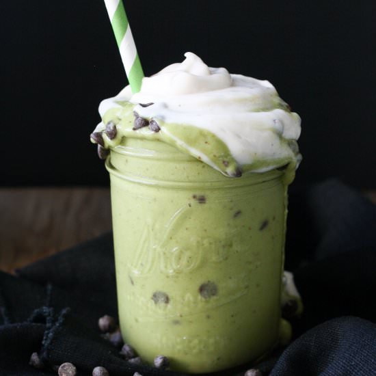 Healthy Vegan Shamrock Chip Shake