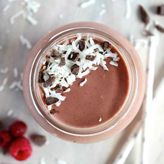 Chocolate Raspberry Coconut Shake