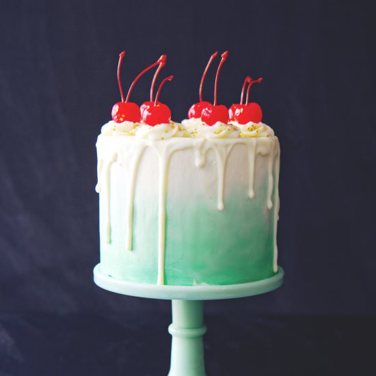 Shamrock Shake Cake