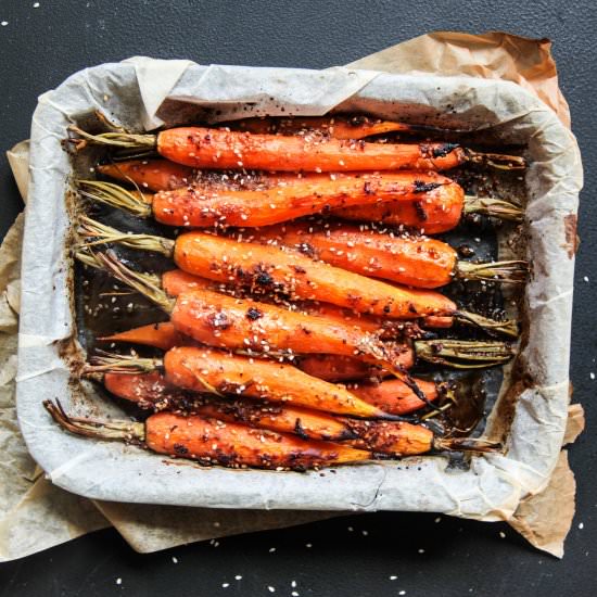 Japanese Style Baked Carrots