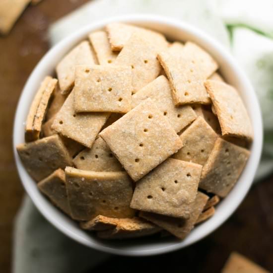 Simple Herbed Quinoa Crackers