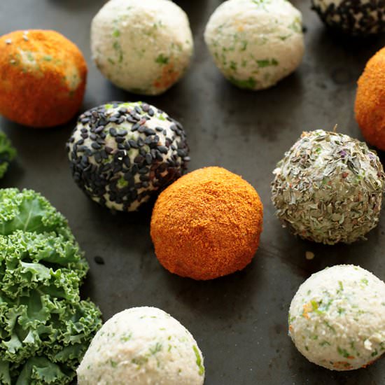 Spicy Bean Balls with Kale