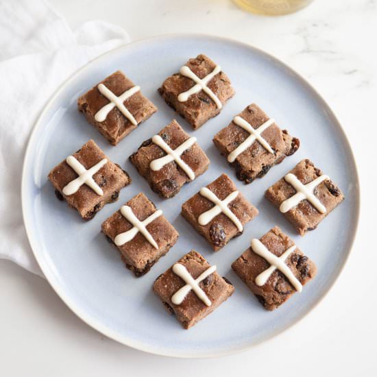 Raw Hot Cross Buns
