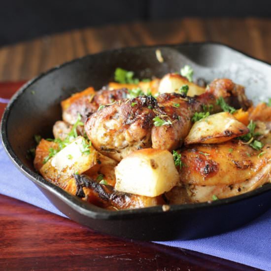 Greek Lemon Chicken & Sweet Potatoes