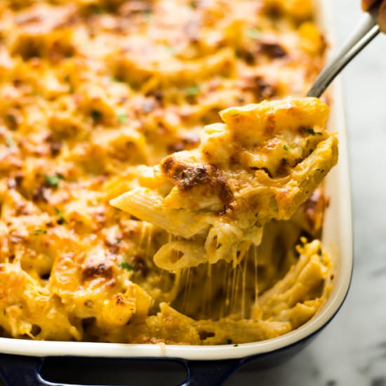 Butternut Squash Baked Mac & Cheese